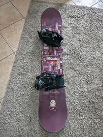 Tavola Snowboard 158 cm con attacchi