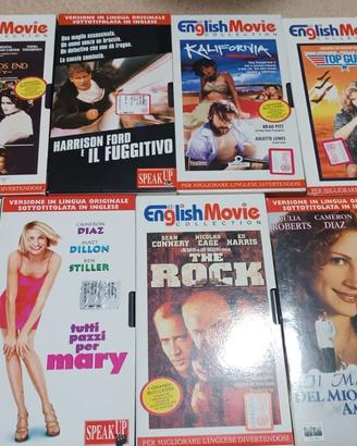 LOTTO 9 VHS ORIGINALI film in lingua inglese