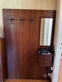 Appendhabiti da ingresso vintage con specchio