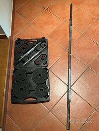 Kit pesi 40kg Domyos 28mm con valigetta