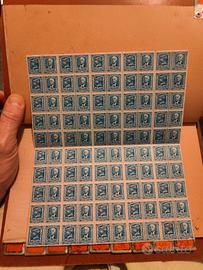 1945 foglio 100 marche da bollo francobollo ITALIA