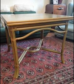 Tavolo allungabile vintage legno e bambù