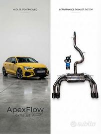 Scarico cat-back audi s3 ApexFlow valvetronic