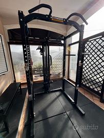 Full Rack Powertec + Lat machine + accessori