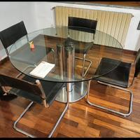 Tavolo rotondo in cristallo  Zanotta Aurelio