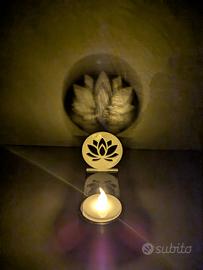 Luce yoga portacandela Fiore di loto 