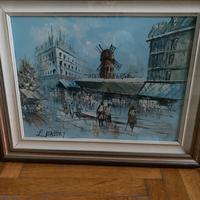 4 Quadri dipinti su tela + 2 specchi