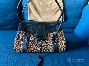Borsa in vera pelle maculata