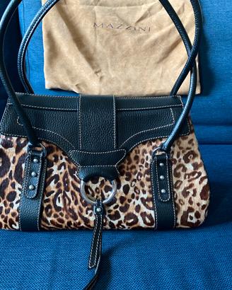 Borsa in vera pelle maculata