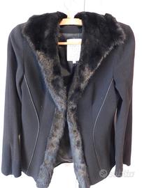 Originale Spencer Nero Collo Visone M.G. Severi