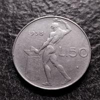50 Lire 1958 Vulcano 1^ Tipo Italia