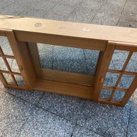 Mobiletto a specchio con ante in legno