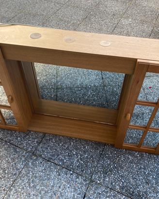 Mobiletto a specchio con ante in legno