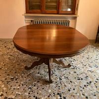 Tavolo + 6 sedie + lampadario anni 70