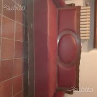 Divano letto antico vera pelle
