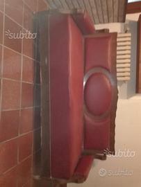 Divano letto antico vera pelle
