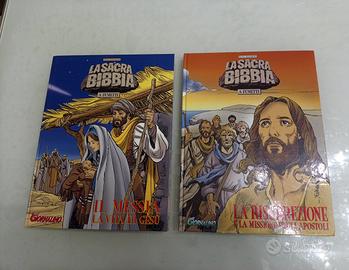 lotto 2 libri La Sacra Bibbia Fumetti giornalino 