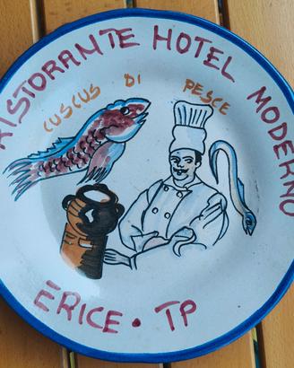 Piatto Buon Ricordo "Ristorante Hotel Moderno" TP