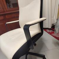 Sedie girevoli ufficio bianche e nere