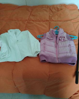 giubbino bianco 5 a. smanicato rosa 2 a