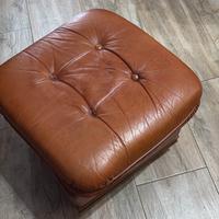 Salotto in vera pelle vintage- Divano + 2 Poltrone