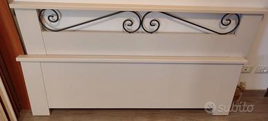  Struttura letto matrimoniale legno chiaro