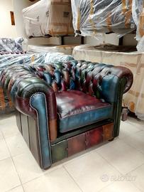 Poltrona chesterfield club nuova harlequin patchw