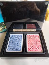 cofanetto decorato e carte da gioco modiano nuovo 