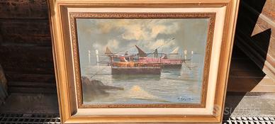 Quadro olio su tela artista Mario Galanti