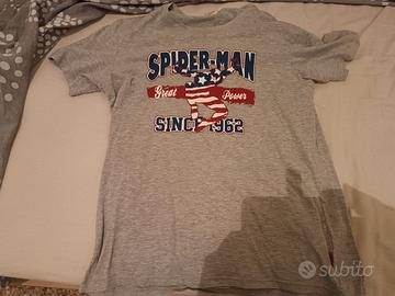 T-shirt uomo Spiderman grigia