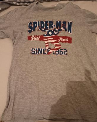 T-shirt uomo Spiderman grigia