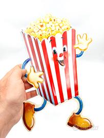 Insegna metallica uomo dei Pop Corn, Netflix