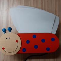 Applique Coccinella Lampada da parete in legno