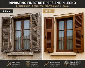 Ripristino Finestre e Persiane in Legno