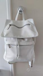 Zainetto in pelle bianco