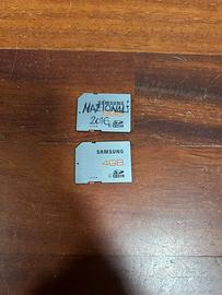 Lotto 2 schede SD Samsung 8GB e 4GB