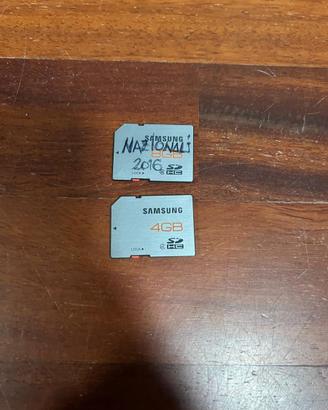 Lotto 2 schede SD Samsung 8GB e 4GB