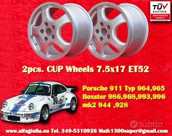 2 pz. cerchi Porsche Cup 7.5x17 ET52 944 1987- 944