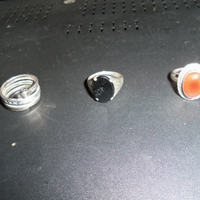 Tre anelli argento 800