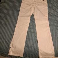 pantaloni bianchi donna moschino