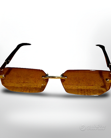 Occhiali Sole Rettangolari Arancione – NUOVI