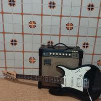 chitarra e amplificatore per chitarra