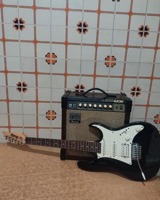 chitarra e amplificatore per chitarra