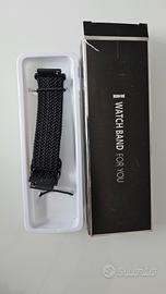 Cinturino 20mm Nylon Intrecciato Nero - Nuovo
