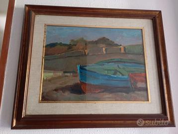 "Barche all'Ardenza" Fiorenzo Luperini vintage