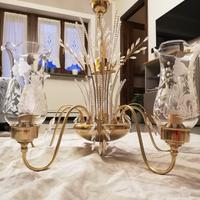 lampadario in cristallo + 2 applique