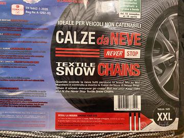 CALZE DA NEVE PER GOMME AUTO TG.XXL NUOVE!