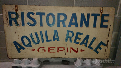 Insegna ristorante in metallo vintage
