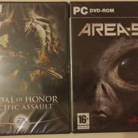 Medal of Honor + AREA 51 PC Videogiochi NUOVI