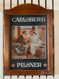 N.2 pannelli decorativi in legno birra Carlsberg